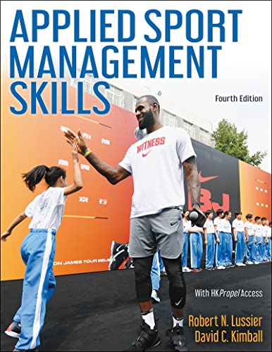Book cover: "Applied Sport Management Skills," fourth edition, with athletes.