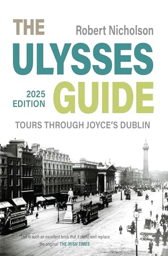 Book cover: “The Ulysses Guide” with a historical Dublin street scene.