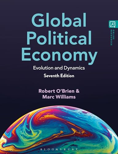 Book cover for Global Political Economy with a colorful abstract globe at the bottom.