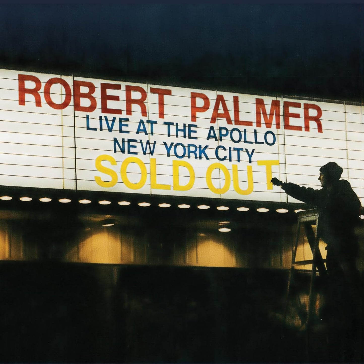 Robert Palmer album cover featuring the Apollo Theater marquee and silhouette.