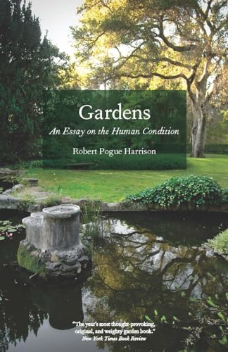 Book cover with a lush garden scene and title “Gardens.”