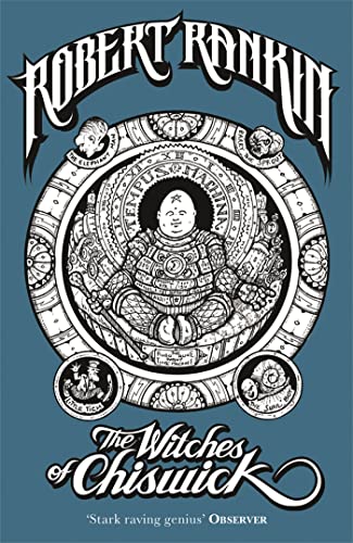 Book cover featuring a central illustration of a bald man inside a clockwork frame.