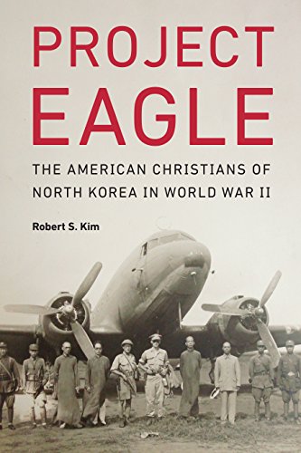 Book cover: "Project Eagle" with a vintage airplane and group portrait.
