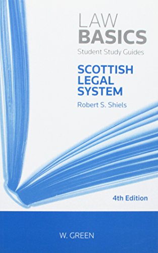 Book cover: "Scottish Legal System LawBasics" student study guide, 4th edition.