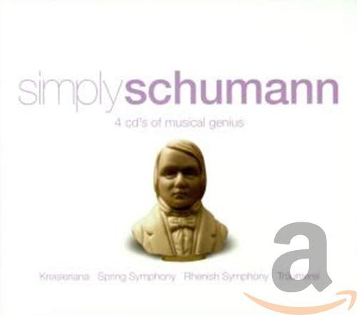 CD cover for “Simply Schumann” featuring a bust of Robert Schumann.