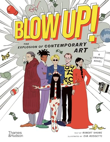 Book cover illustration featuring six diverse figures against a comic-style explosion background.