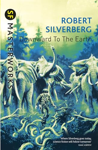 A man walks through a forest among several elephants on a blue-toned book cover.