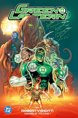 Green Lantern omnibus cover featuring multiple characters and glowing green energy.