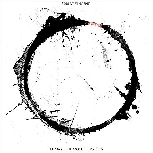 CD cover: white background with a large, black ink-splatter circle.