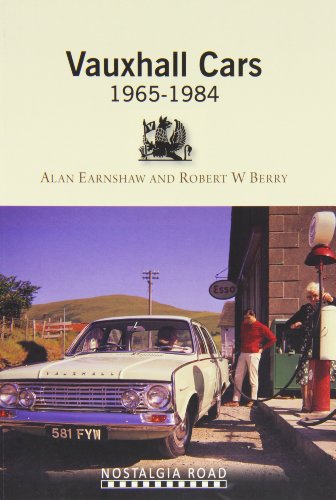 Book cover: "Vauxhall Cars 1965-1984" featuring a vintage car at a gas station.