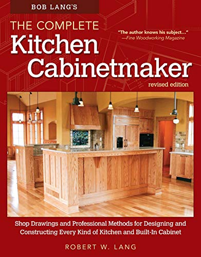 Book cover showing a modern kitchen with wooden cabinets on a red background.