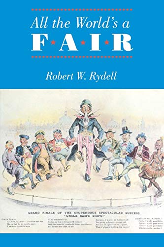 Book cover: “All the World’s a Fair” with vintage illustration of performers.