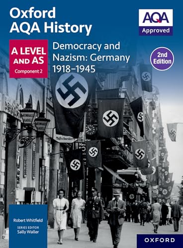 Textbook cover showing a black and white street scene with Nazi flags and pedestrians.