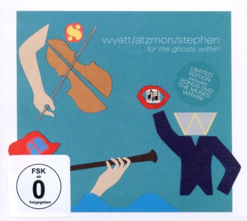 CD cover: abstract illustration of musical instruments and figures.