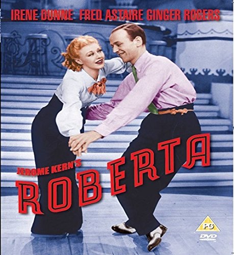 Roberta" DVD cover featuring Irene Dunne, Fred Astaire, and Ginger Rogers dancing.