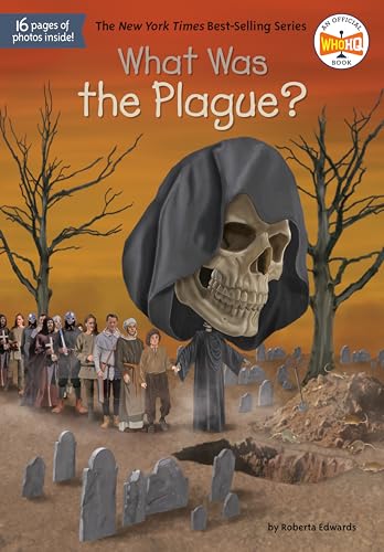 Book cover depicting a grim reaper over a plague-era graveyard scene.