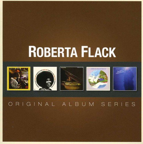 Red album cover with "Roberta Flack" and five smaller album covers below.