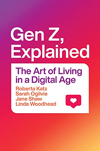 Book cover for "Gen Z, Explained" with pink and purple gradient.