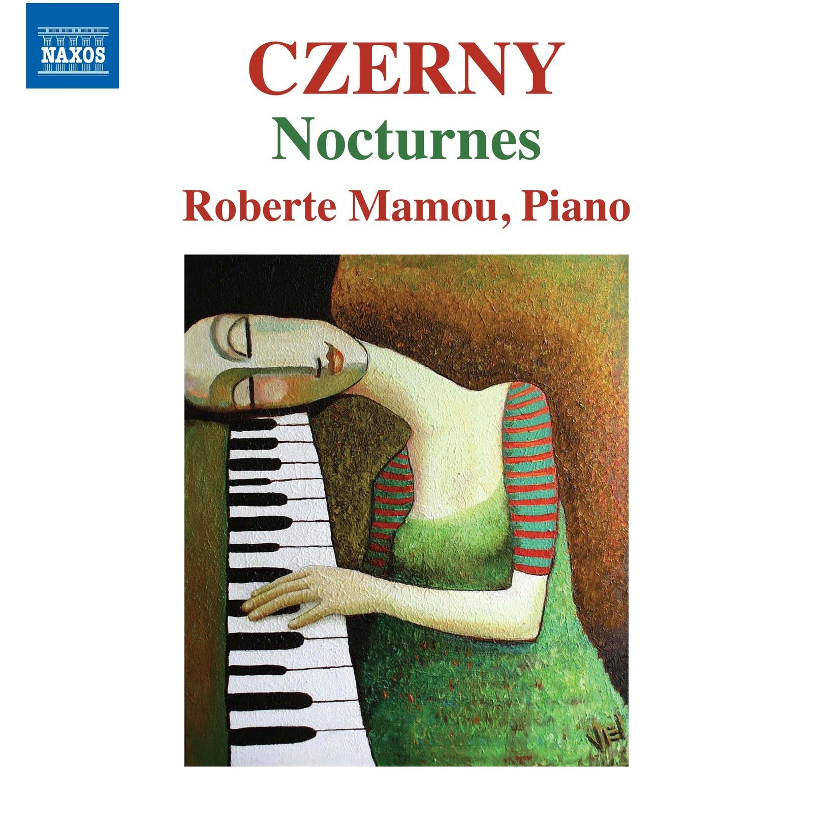 CD cover: stylized painting of a person playing a piano.
