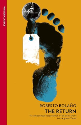 Book cover: yellow background, dark footprint, and hanging tag with a disco ball.