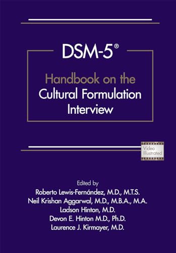 Purple book cover titled DSM-5 Handbook on the Cultural Formulation Interview with editor names.