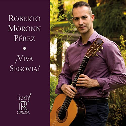 CD cover featuring guitarist Roberto Moronn Pérez with his guitar.