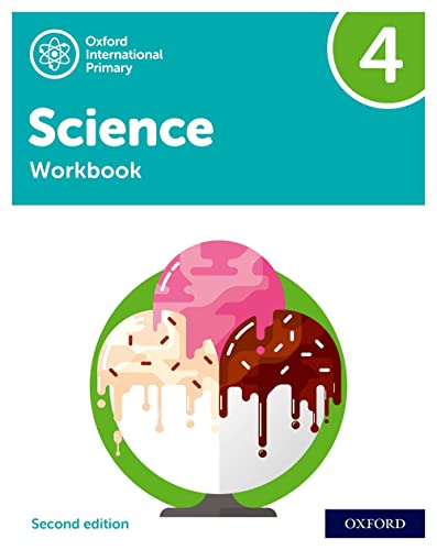 Oxford International Primary Science Workbook 4 cover with ice cream illustration.