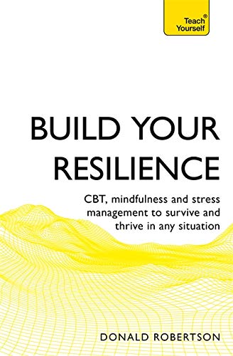 Book cover: "Build Your Resilience" with yellow wave graphic.