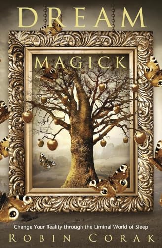 Book cover with ornate gold frame, tree with apples, and butterflies.