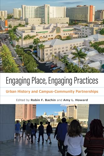 Book cover: city skyline with palm trees, people walking below.