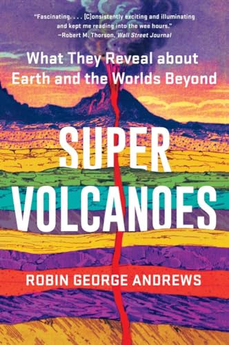 Book cover: “Super Volcanoes” with a fiery volcano illustration.