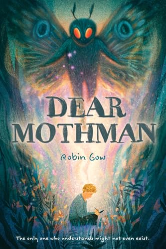 Book cover: Mothman looms over a boy with a flashlight.