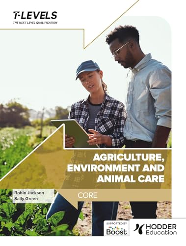 Textbook cover featuring two people in a field, title: Agriculture, Environment and Animal Care.