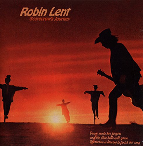CD cover for Robin Lent’s “Scarecrow’s Journey” with a silhouetted figure.