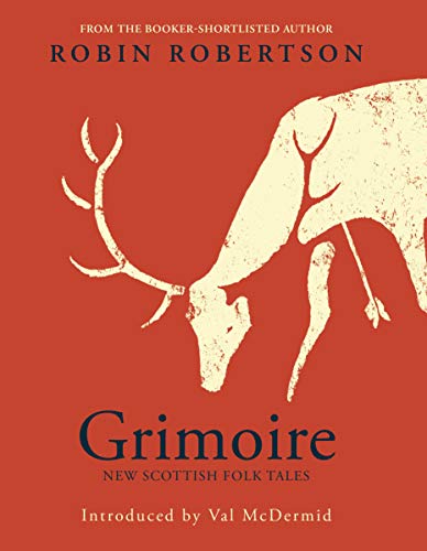 Book cover with a cream silhouette of a stag on a red background.