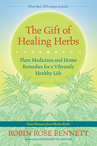 Book cover: "The Gift of Healing Herbs" with herbal illustrations.