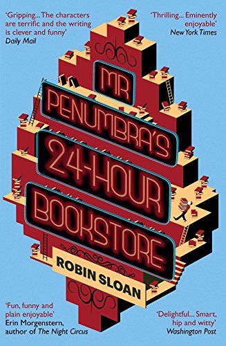 Book cover with isometric red blocks forming a bookstore sign.