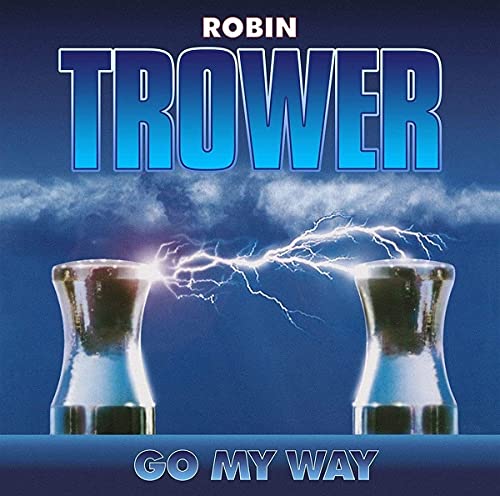 Robin Trower album cover: lightning strikes between two vacuum tubes.