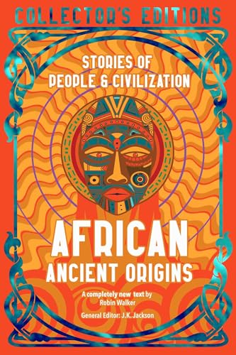 Book cover featuring a colorful African mask and concentric orange waves.