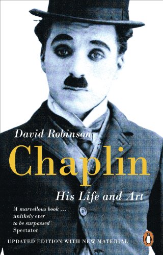 Book cover featuring a black and white portrait of Charlie Chaplin in a bowler hat.