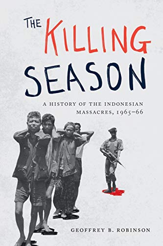 Book cover depicting Indonesians and a soldier, relating to 1965-66 massacres.