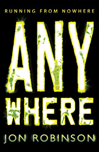 Book cover: "Anywhere" by Jon Robinson, with leafy, hand-shaped lettering.
