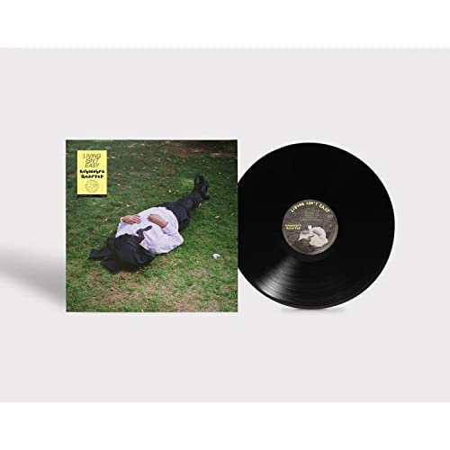 Vinyl record and album cover for Robocobra Quartet’s “Living Isn’t Easy.”