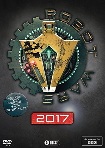 DVD cover of "Robot Wars 2017" with a gear and robot emblem design.