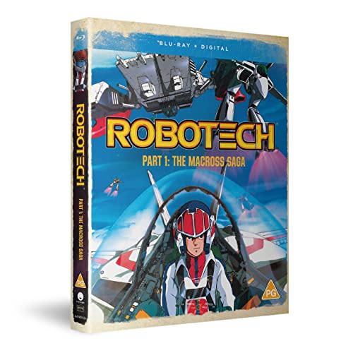 Robotech Blu-ray cover featuring mecha and a pilot in a cockpit.