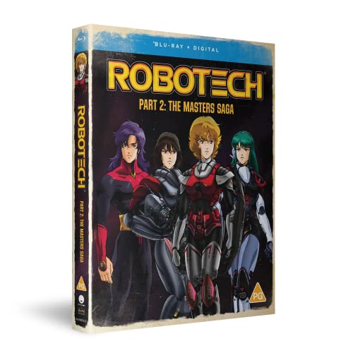 Robotech Part 2 The Masters Saga Blu-ray case featuring four anime characters in armor.