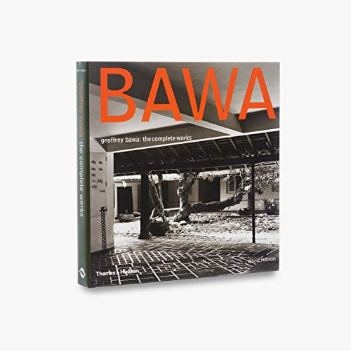 Hardcover book titled Geoffrey Bawa: The Complete Works featuring a black and white architectural photo.