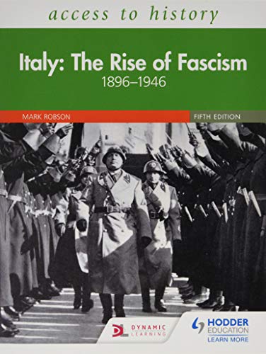 History textbook cover: "Italy: The Rise of Fascism 1896–1946," fifth edition.
