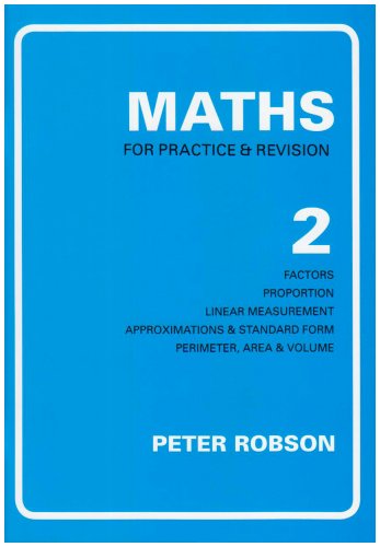 Blue book cover with white text: “Maths for Practice & Revision, Book 2”.