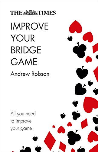 Book cover: "The Times Improve Your Bridge Game" with playing card suits.